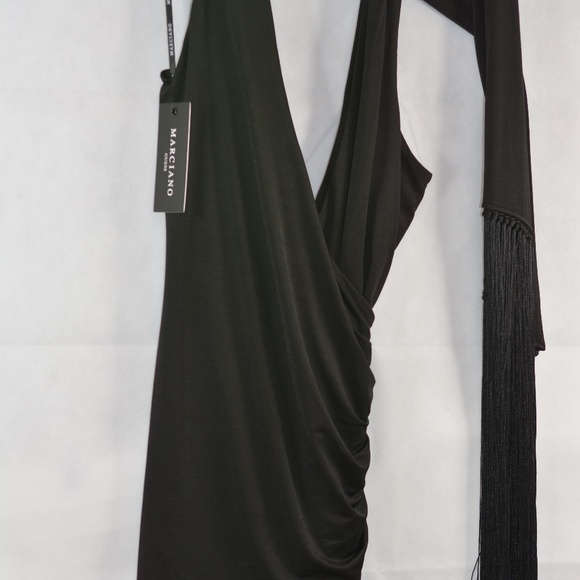 Marciano Guess Black Dress with Scarf SZ L NWT - Picture 5 of 11
